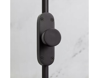 Sun Grove Door Iron Cremone Bolt | Premium Matt-Black Powder Coated Hardware for Doors Up to 9 Feet Tall, Combining Timeless Elegance