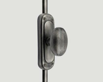 Antique Pewter Classic Oval Knob Window Iron Cremone Bolt 6 feet | Antique Pewter ,Classic Style Cremone Bolt Window Hardware.Modern design.