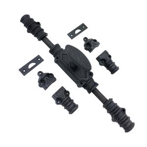 Matt Black Cremone bolt | Espagnolette bolt | suitable for Door | Windows | Cabinets |Wardrobes  upto 9 feet height|Door Cremone Bolt