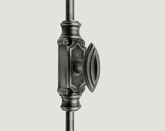 Antique Pewter Barcheski Window iron plain stepped knob Cremone Bolt Hardware Upto 6 feet | Antique Pewter Window Cremone Bolt.