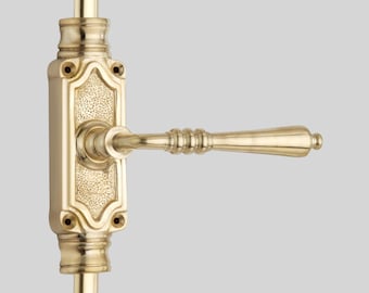 9ft Solid Brass Lever Cremone Bolt | Polished Brass Espagnolette Bolt | French Door, Internal Door & Window Hardware