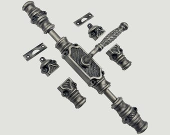 Antique Pewter Havering iron door cremone bolt  upto 9 feet| Window Cremone Bolt | Door Cremone Bolt | havering Door Bolt
