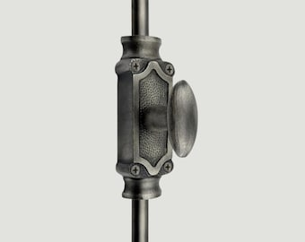 Antique Pewter Stepney Window Iron Cremone Bolt | Antique pewter Iron for Windows & Cabinets upto 6 feet Customizable Length for Perfect Fit