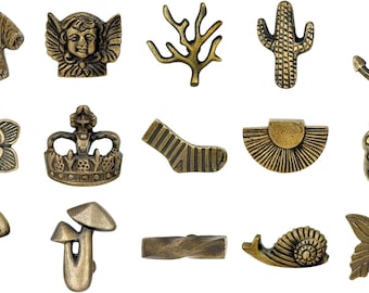 Handmade Bronze Plant Socks Crown Doll T-shirt Lock Animal Drawer Knobs Vintage Iron Cabinet Pulls Antique Bronze Cupboard Hardware Handles