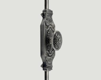 Antique pewter Corinthian FloralDoor | Soild Iron Cremone Bolt | Antique Pewter | Modern & Classic Design | Durable Upto 9 feet.