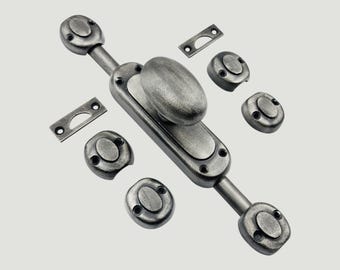 Antique Pewter Classic Oval Knob Window Iron Cremone Bolt 6 feet | Antique Pewter ,Classic Style Cremone Bolt Window Hardware.Modern design.