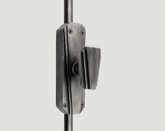 Antique pewter Art Deco Cremone Bolt |  Solid Iron Window & Cabinet Hardware