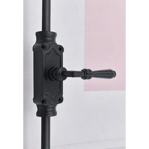 Lever Handle window Iron Cremone Bolt | Black Powder Coated Hardware for Windows Up to 6 Feet | Classic, Durable| Right Hand Configuration
