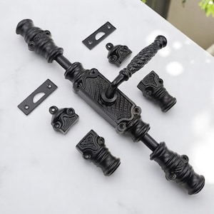 Havering iron door cremone bolt matt black powder coated upto 9 feet| Window Cremone Bolt | Door Cremone Bolt | havering Door Bolt