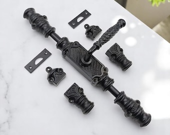 Havering iron door cremone bolt matt black powder coated upto 9 feet| Window Cremone Bolt | Door Cremone Bolt | havering Door Bolt