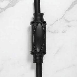 Stepney Door Iron Cremone Bolt | Durable Construction, Black Powder Coated Hardware for Doors Upto 9 feet | Includes Easy Mounting Hardware.