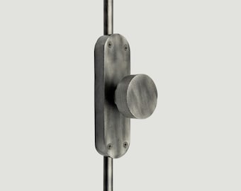 Antique Pewter Sun Grove Door Iron Cremone Bolt | Premium Antique Pewter Hardware for Doors Up to 9 Feet Tall, Combining Timeless Elegance