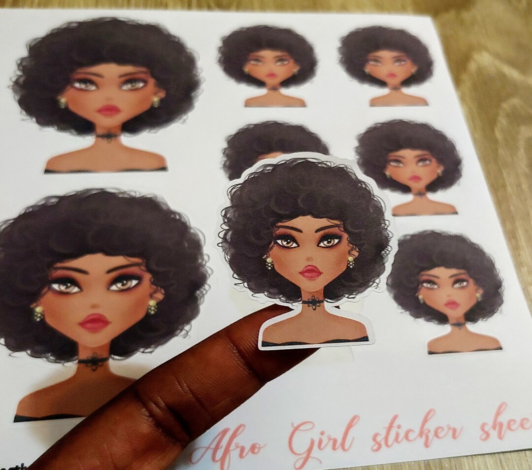 Planner Stickers Afro Girl Planner Stickers Black Girl - Etsy Canada