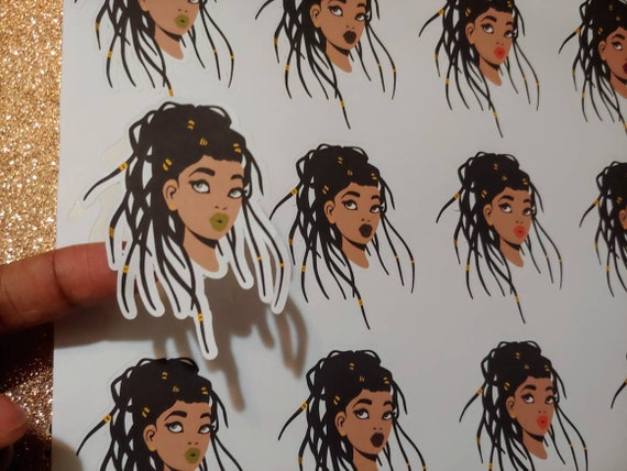 Sticker Dreadlocks Madchen Sticker Black Girl Sticker Mode Madchen Aufkleber Planer Zubehor Custom Planer