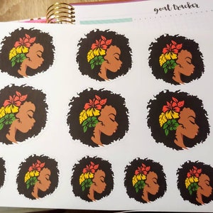 Planner stickers, Island Girl Planner stickers, Black Girl Planner Stickers, Fashion Girl Stickers, Planner Accessories, Custom Planner