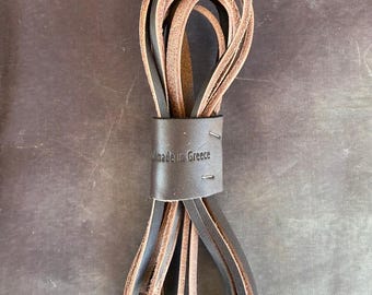 Full Grain Leather Shoes Laces , packaging laces strong lifetime genuine leather laces