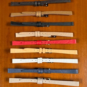 Cinturino per orologio in vera pelle fatto a mano da 6 mm, 8 mm, 12 mm, 14 mm