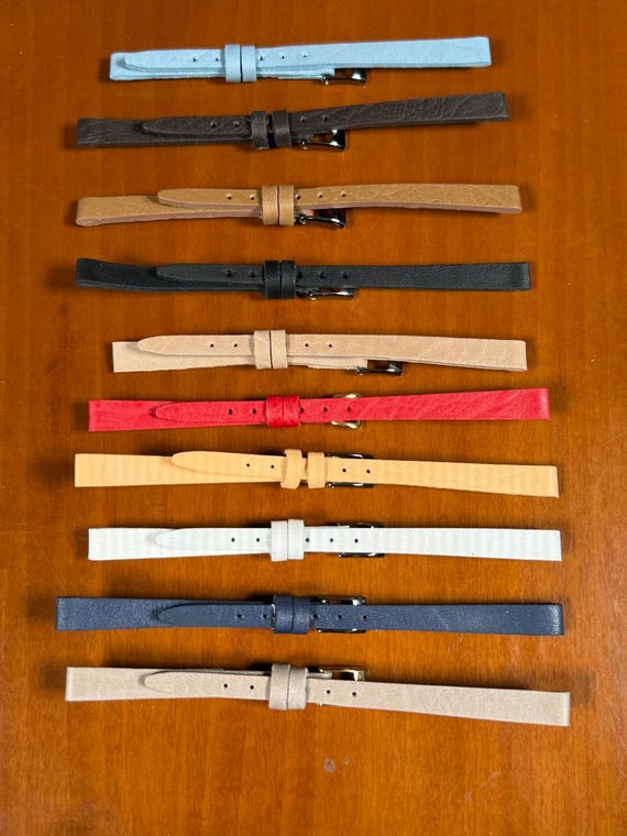 Genuine Leather Handmade Watch Strap Band 6mm, 8mm, 12mm,14mm
