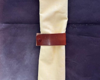 Handmade Full Grain Genuine Leather Napking ring with snap button for dining serving personalize