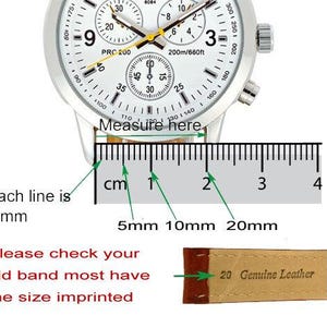 Genuine Leather Handmade Watch Strap Band 6mm, 8mm, 12mm,14mm image 16