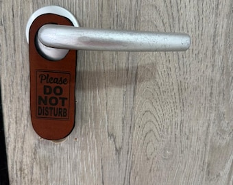 Leather Door Hanger do not disturb for hotels, airbnb , home
