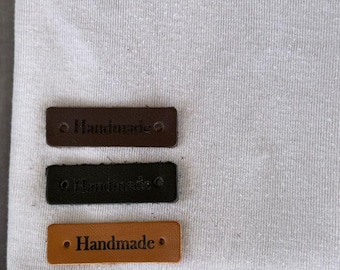 Genuine Leather Rectangle personalizedLeather Tag. Custom label Tags. Knitting leather Labels. Knitting Tags. Leather Labels.