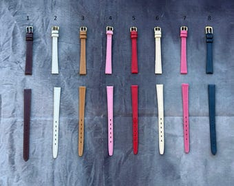 Handmade Genuine Leather Watch Strap Band 10mm