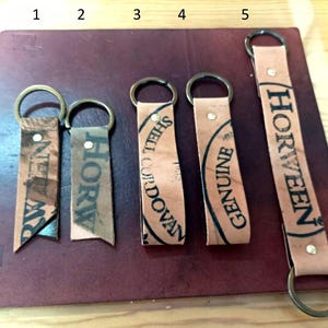 Genuine Horween Shell Cordovan leather Key Fob