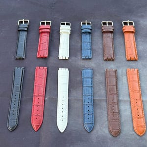 Genuine Leather Watch Strap Band fits Swatch 17mm & 19mm