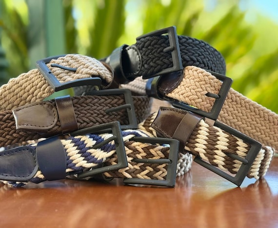 Handmade Braided Cotton Belt: Unisex Woven Waist Belt (3cm  display picture 2