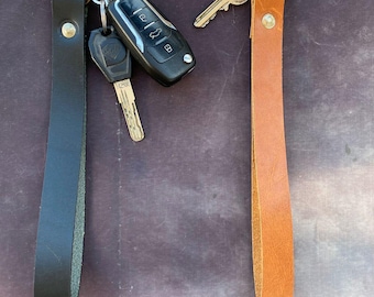 Genuine Leather Handmade full grain  Key Loop, Key Chain, Fob Holder,  Wristlet Strap 21 cm length , 2cm width