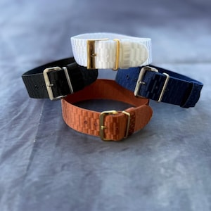 Vintage Woven Braided Watch Strap Band ,  Soft Perlon Band 8mm- 10mm 12mm-18mm one piece single pass watch strap band