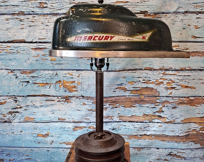 Outboard Motor Lamp, Mercury Outboard, Handmade Lamp, Nautical