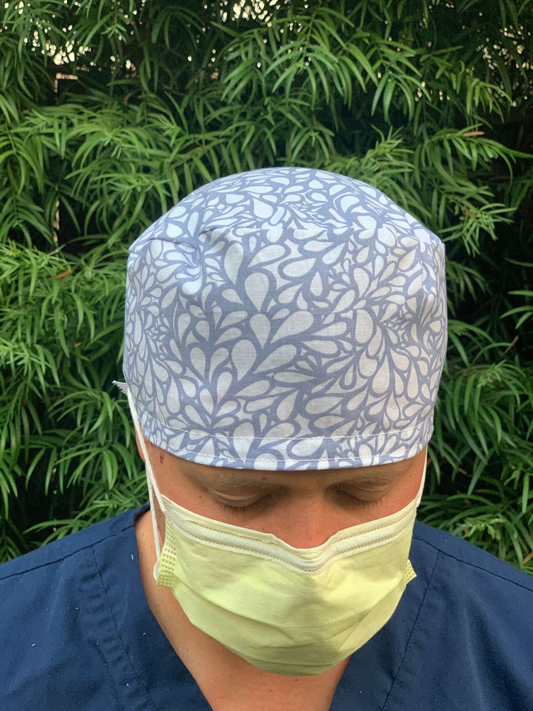 Scrub Cap With Buttons Etsy