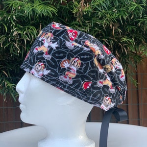Magical San Francisco 49ers.  Scrub Cap with buttons.  Surgical hat, Nurse hat, Doctor headgear, PPE, Dentist, RDA, SF, Bay Area