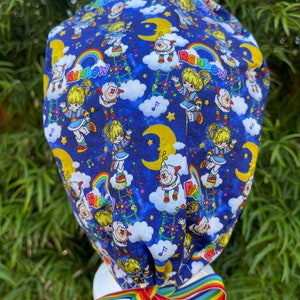 Rainbow bright scrub cap, Surgical cover, OR, Nurse hat, Doctor headgear, PPE, Dentist, RDA. I love the 90’s millennial