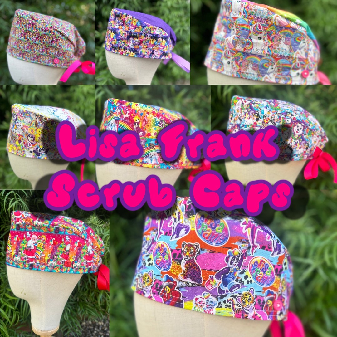 I Love the 80s 90s Millennial Rainbow Scrub Cap. Surgical Cover, OR