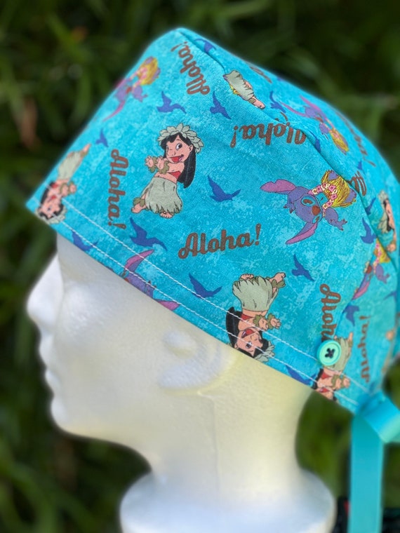 Hula Hawaii Aloha Scrub Cap With Buttons Surgical Cover OR Etsy