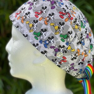 Rainbow pride silhouette Scrub Cap with buttons Surgical cover, OR, Nurse hat, Doctor headgear, PPE, Dentist, RDA Protection