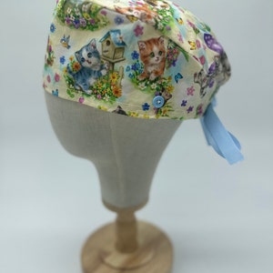 Cat Scrub Cap buttons. Kittens. Meow. Animal surgical hat. Nurse. Doctor. PPE. Hygienist. Vet tech, Veterinarian, RN. Kitty