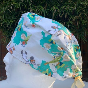Pirate Magical Scrub Cap with buttons Surgical cover, OR, Nurse hat, Doctor PPE, RDA.