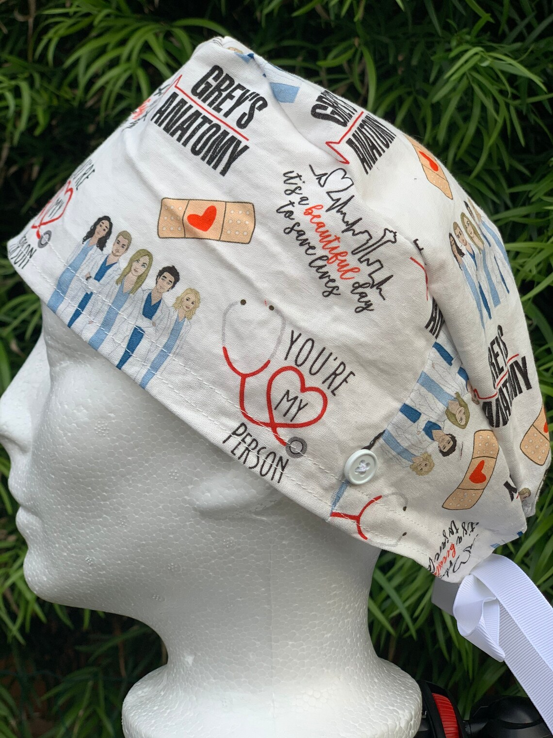 Greys Anatomy youre my person Scrub Cap with buttons. Etsy