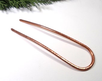 Hair fork (medium size) made of copper metal, fork, slightly curved, handmade, hair accessories, hair accessories! Gift idea!!!