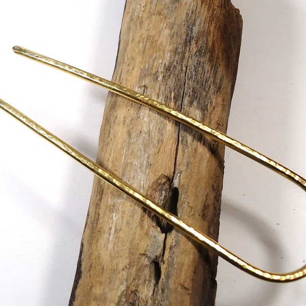 Hair fork made of brass, (max size) fork, slightly curved, handmade, hair jewelry, hair accessories! Gift idea!!!