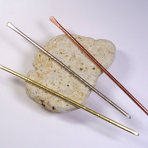 3 haarspelden, gemaakt van alpaca, messing, koper, handgemaakt, haarsieraden, haaraccessoires
