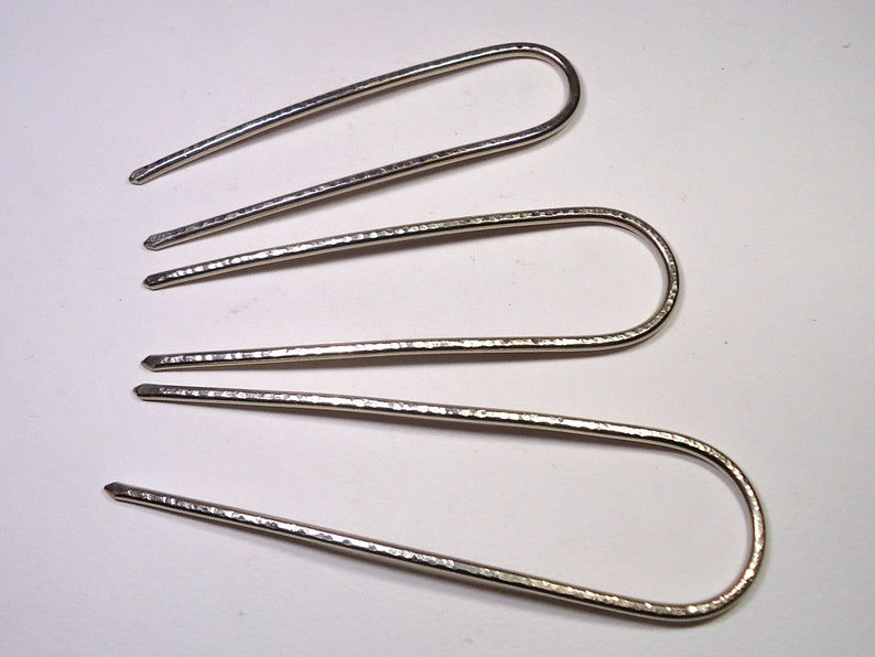 Alpaca Hair Fork Metal handmade hair accessories New Silver Hammered Hairpin! Gift!!! 3 Hair Fork Alpaca,