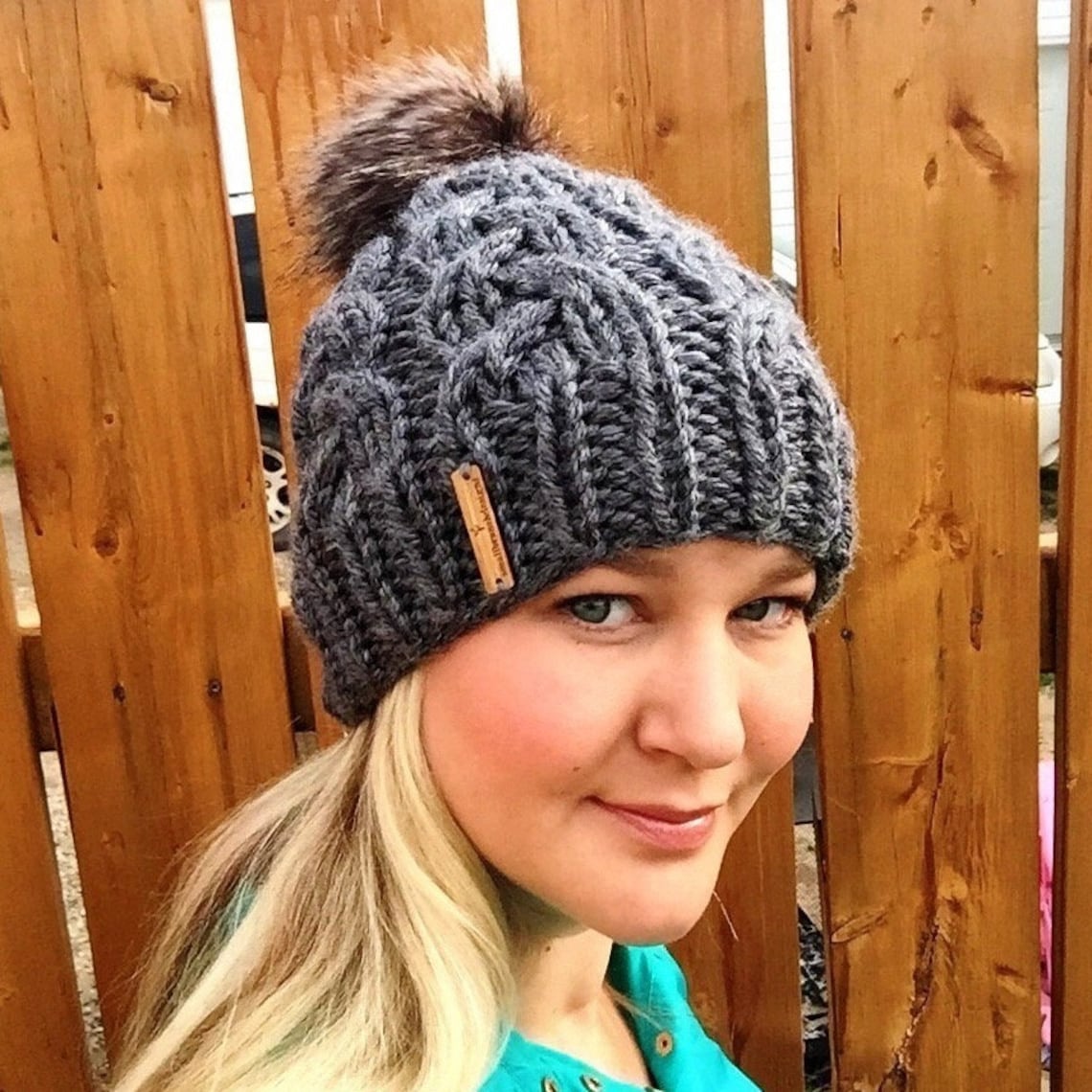 Cable Knit Beanie Pattern Super Bulky Yarn Pattern Braided Etsy