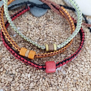 Handgjort flätat armband, herrsmycken, justerbart makraméarmband, unisex bijoux, present till par, snöresmycken