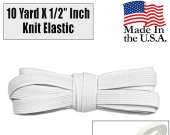 KELYDI 2cm Wide Flat Elastic Bands for Sewing Waistbands Handmade DIY Craft Clothing Shoes and Hats Accessories White, 10 Meters