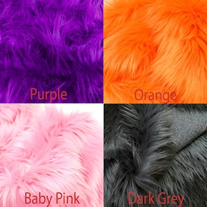 Faux Fur Fabric, Hair, Beard, Costume, Decoration, Cosplay, Colorful, Long Pile, Fox Fur Fabric, Shaggy